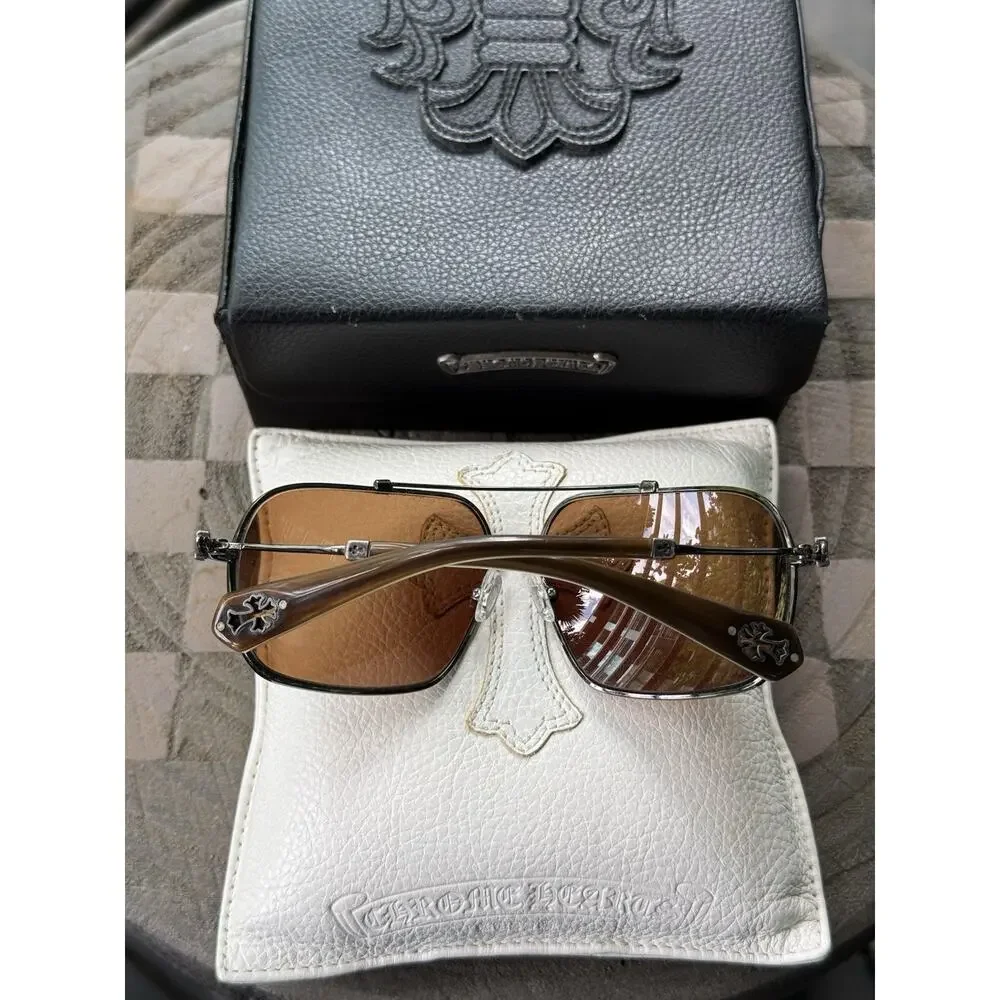 Chrome Hearts QUICKIE Sunglasses Glasses Aviator Cross Hardware Rare Vintage